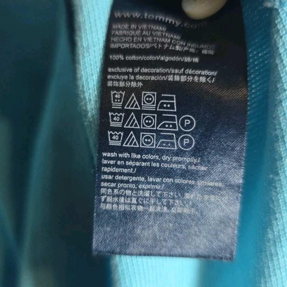 Tommy Hilfiger Men's Polo Shirt Short Sleeve‎ Light Blue Large - Picture 3 of 8